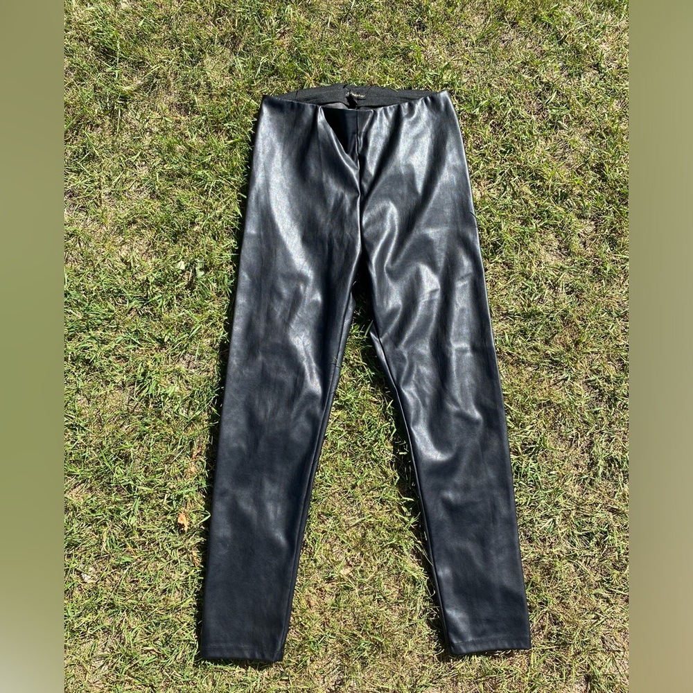 Shinestar Black Faux Leather Men’s Pants